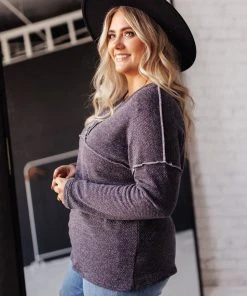 Ave Shops Long Sleeve Tops Walk The Path Top