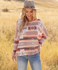 Ave Shops Women's Wandering Dunes Long Sleeve Top | Stylish & Comfortable Blouse 20 Ave Shops Clothing Wandering Dunes Top