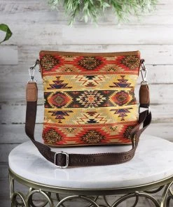 Montana West Handbags & Wallets Warm Multi Color Aztec Canvas Crossbody Handbag