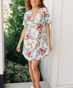 Ave Shops Watercolor Blossoms In Mint