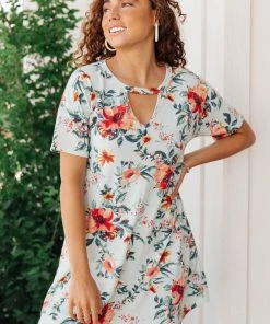 Ave Shops Watercolor Blossoms In Mint