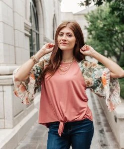 Ave Shops Floral Long Sleeve Top | Stylish Women's Tops & Blouses 18 Ave Shops Clothing Wear Your Floral On Your Sleeves Top