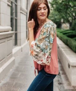 Ave Shops Floral Long Sleeve Top | Stylish Women's Tops & Blouses 22 Ave Shops Clothing Wear Your Floral On Your Sleeves Top