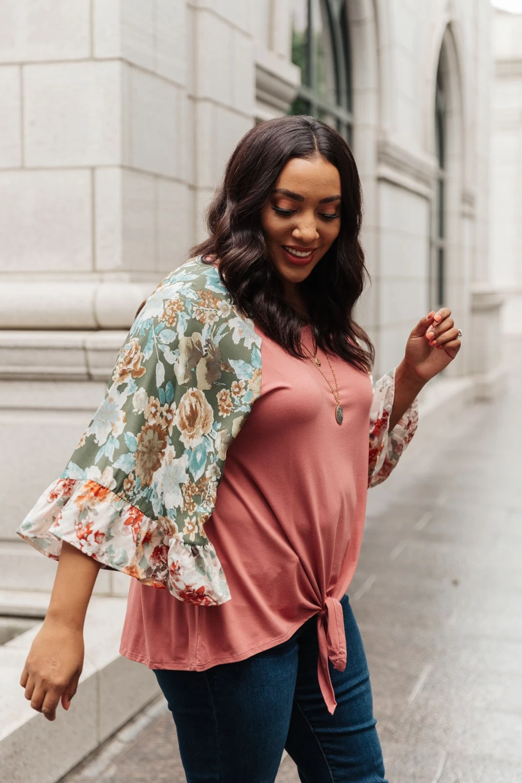 Ave Shops Floral Long Sleeve Top | Stylish Women's Tops & Blouses 5 Ave Shops Clothing Wear Your Floral On Your Sleeves Top