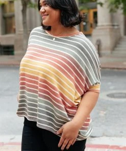 Ave Shops Clothing Weekend Wonder Top In Olive Multi