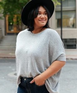 Ave Shops Weekend Wonder Top In Gray