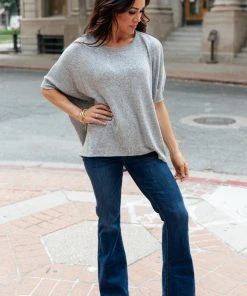 Ave Shops Weekend Wonder Top In Gray