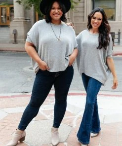 Ave Shops Weekend Wonder Top In Gray