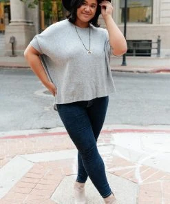 Ave Shops Weekend Wonder Top In Gray
