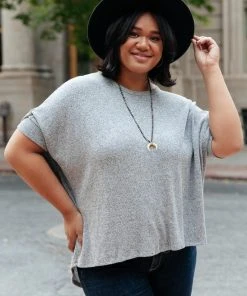 Ave Shops Weekend Wonder Top In Gray