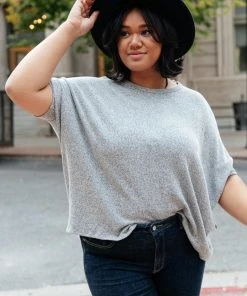 Ave Shops Weekend Wonder Top In Gray