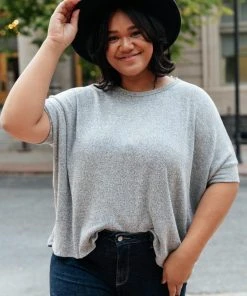 Ave Shops Weekend Wonder Top In Gray