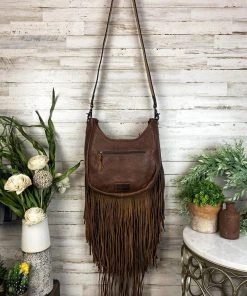 American Darling Handbags & Wallets Westerly Metallic Teal & Fringe Crossbody Handbag