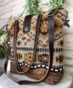 Myra Handbags & Wallets Western Aztec Concho Concealed Carry Crossbody Handbag