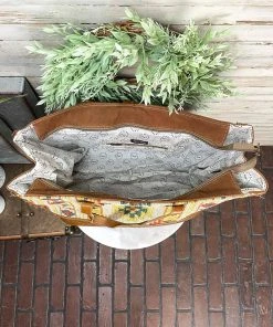 Myra Western Aztec & Floral Tooled Weekender Bag Handbags & Wallets