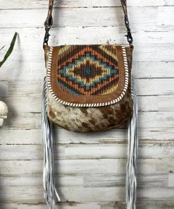 Myra Western Boho Cowhide Crossbody Handbag Handbags & Wallets