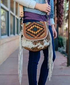 Myra Western Boho Cowhide Crossbody Handbag Handbags & Wallets