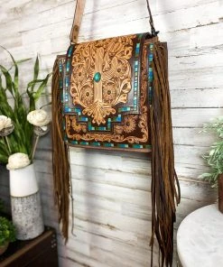 American Darling Handbags & Wallets Western Mosaic Cactus Conceal Carry Crossbody Handbag