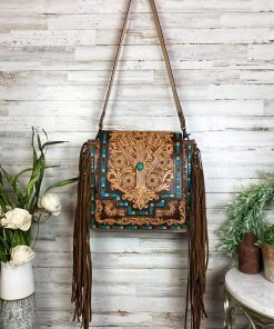 American Darling Handbags & Wallets Western Mosaic Cactus Conceal Carry Crossbody Handbag