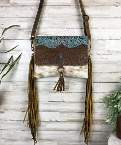 Myra Western Nights Cowhide & Tooled Handbag