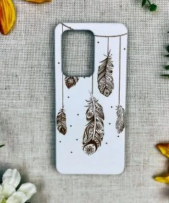 Otto>> MEGA SALE << White Wood Feather Phone Case