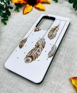 Otto White Wood Feather Phone Case - MEGA SALE - Premium Quality & Stylish Design -The Cinchy Cowgirl Store WhiteWoodFeatherPhoneCase 2 1080x