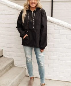 Ave Shops Wild Card Windbreaker - Black Stylish Cardigan for Women 21 Ave Shops Wild Card Windbreaker In Black