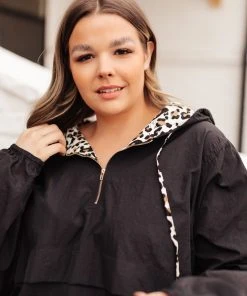 Ave Shops Wild Card Windbreaker - Black Stylish Cardigan for Women 23 Ave Shops Wild Card Windbreaker In Black