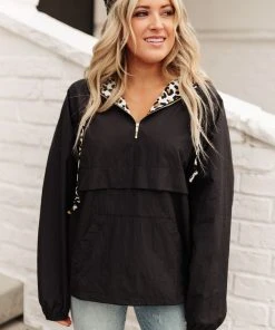 Ave Shops Wild Card Windbreaker - Black Stylish Cardigan for Women 22 Ave Shops Wild Card Windbreaker In Black