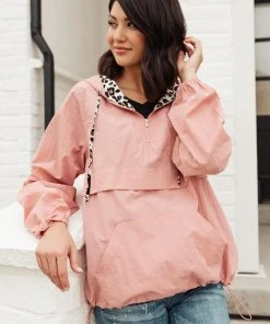 Ave Shops Wild Card Windbreaker In Mauve