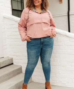 Ave Shops Wild Card Windbreaker In Mauve