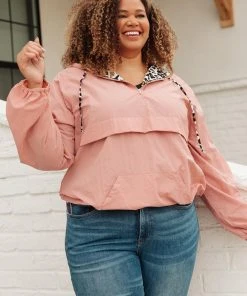 Ave Shops Wild Card Windbreaker In Mauve