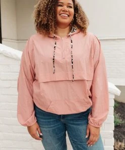 Ave Shops Wild Card Windbreaker In Mauve