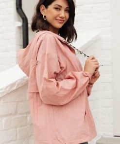 Ave Shops Wild Card Windbreaker In Mauve