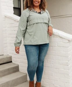 Ave Shops Cardigans, Sweaters, Outerwear Wild Card Windbreaker In Mint