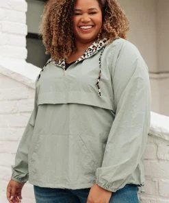 Ave Shops Cardigans, Sweaters, Outerwear Wild Card Windbreaker In Mint