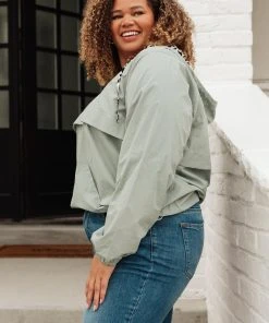 Ave Shops Cardigans, Sweaters, Outerwear Wild Card Windbreaker In Mint