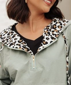 Ave Shops Cardigans, Sweaters, Outerwear Wild Card Windbreaker In Mint