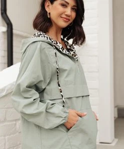 Ave Shops Cardigans, Sweaters, Outerwear Wild Card Windbreaker In Mint