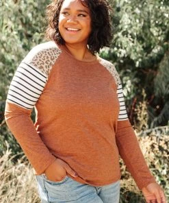 Ave Shops Wild One Camel Long Sleeve Top | Women's Stylish Blouse 15 Ave Shops Wild One Top In Camel