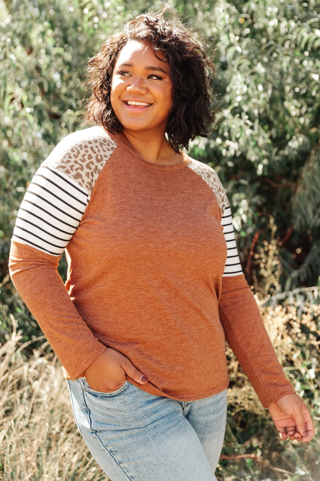 Ave Shops Wild One Camel Long Sleeve Top | Women's Stylish Blouse 5 Ave Shops Wild One Top In Camel