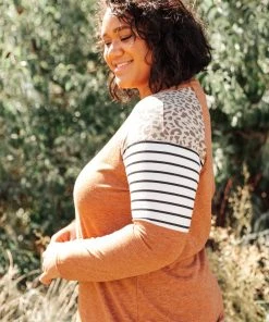 Ave Shops Wild One Camel Long Sleeve Top | Women's Stylish Blouse 16 Ave Shops Wild One Top In Camel