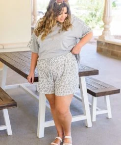 Ave Shops Wild Spots Top In Taupe Lounge & Active Wear