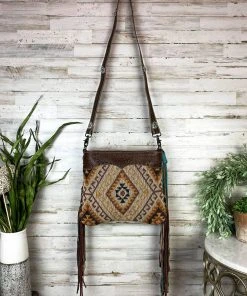 Myra Wild West Aztec Fringe Crossbody Handbags & Wallets
