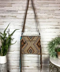 Myra Wild West Aztec Fringe Crossbody Handbags & Wallets
