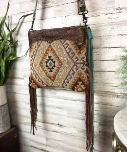 Myra Wild West Aztec Fringe Crossbody Handbags & Wallets