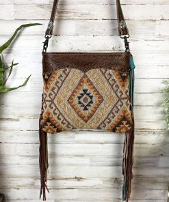 Myra Wild West Aztec Fringe Crossbody Handbags & Wallets