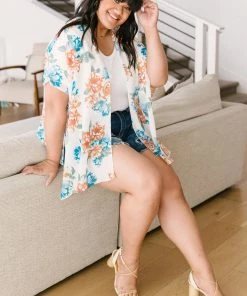 Ave Shops Wildflower Kimono In White