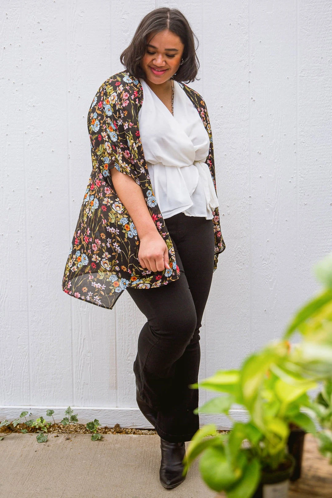 Ave Shops Wildflower Wanderer Kimono - Lightweight Short Sleeve Top for Women 10 Ave Shops Clothing Wildflower Wanderer Kimono