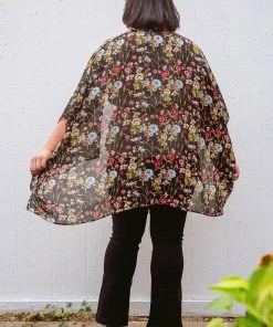 Ave Shops Wildflower Wanderer Kimono - Lightweight Short Sleeve Top for Women 29 Ave Shops Clothing Wildflower Wanderer Kimono